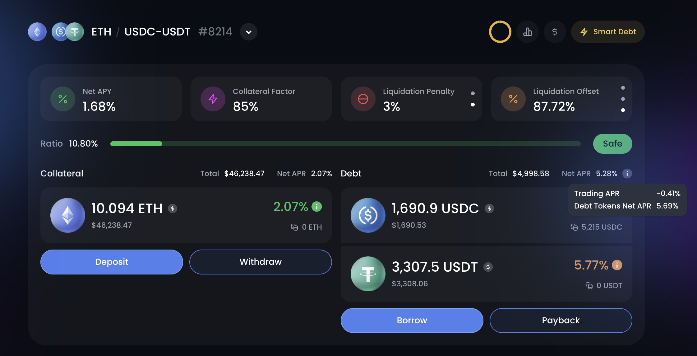Stablechain USDT wallet interface