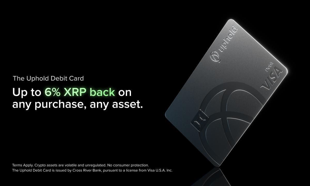 Uphold Crypto Debit Card with stablecoin icons