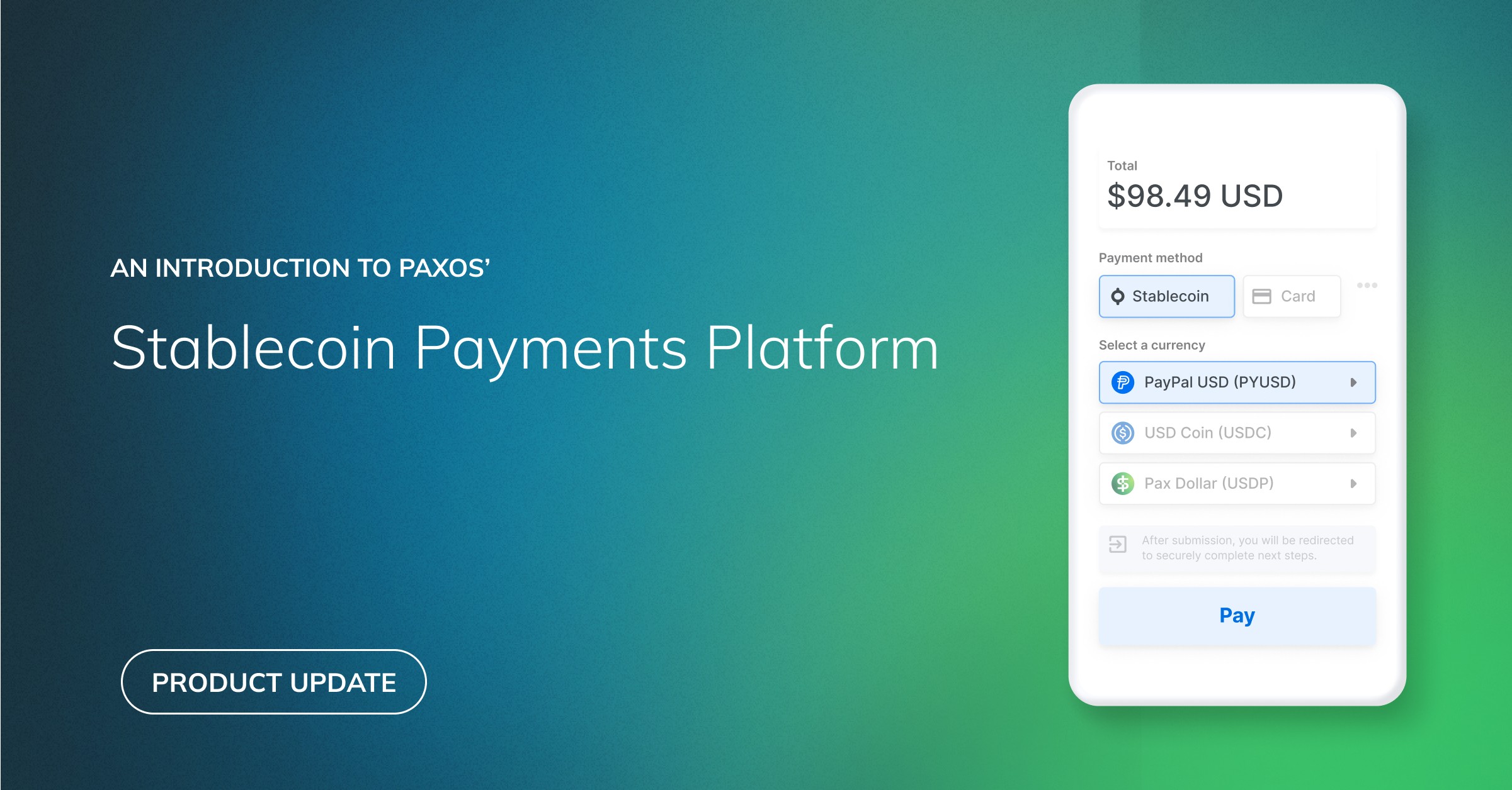 stablecoin card instant payment blockchain