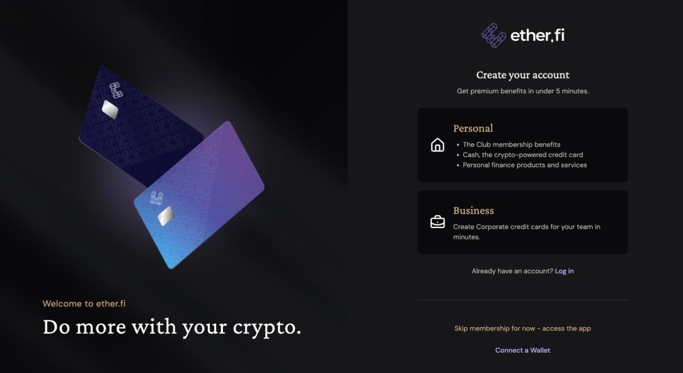 Ether.fi Cash crypto card
